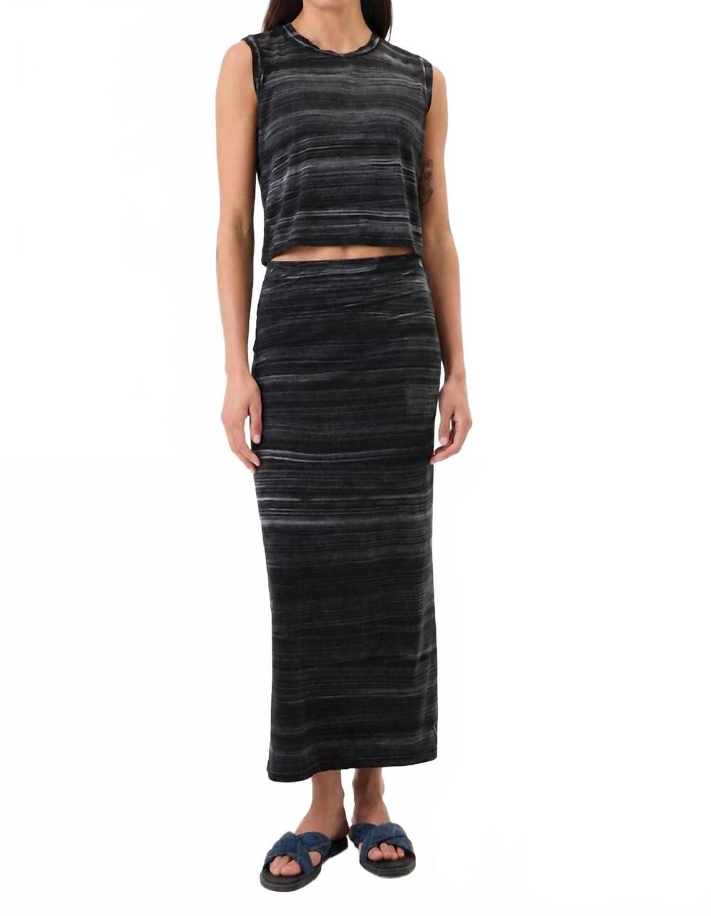 NEW GOLDIE sleeveless tie dye crop tank in black